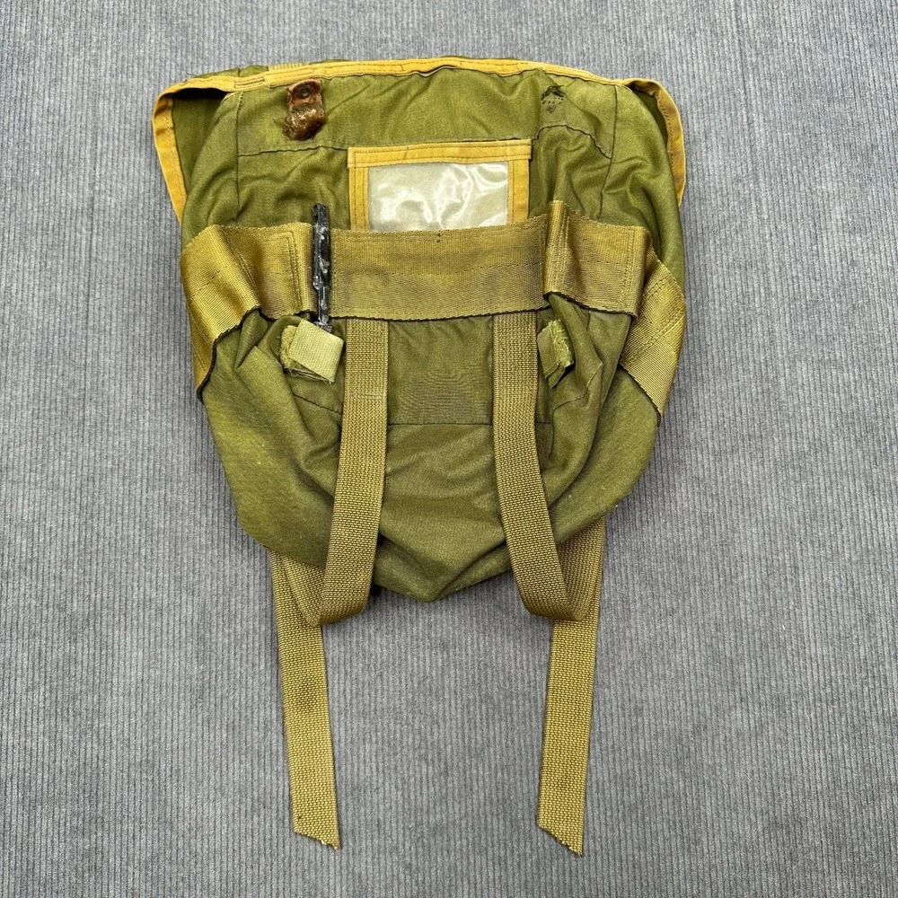 Vintage US Army Field Pack Olive Drab Canvas Combat Bag US Stamped 1214